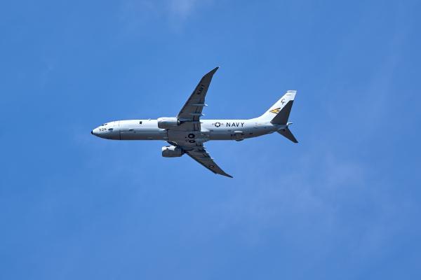 Navy P8 Poseidon doing touch-and-goes at Tri-Cities Airport (KTRI) on March 25, 2025.